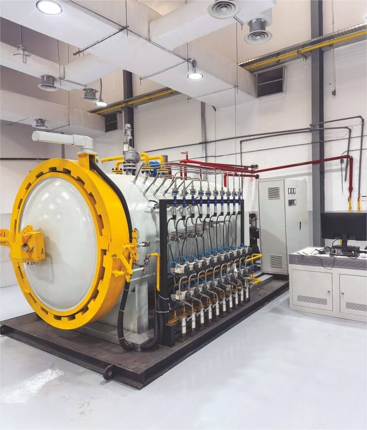 In-house testing equipment at the Tuwaiq Armour facility